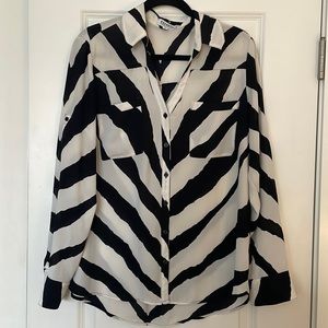 Express zebra portofino blouse